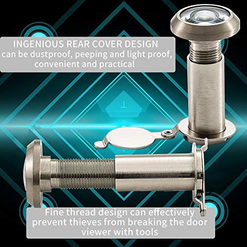 Safety Door Viewer Peephole Eyes – Door Eyehole 220 Degrees Wide HD Field of View, Mounting Hole Diameter 0.55”, for 1.34\