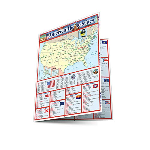 America The 50 States (Quickstudy Reference Guides - Academic) by Inc. BarCharts
