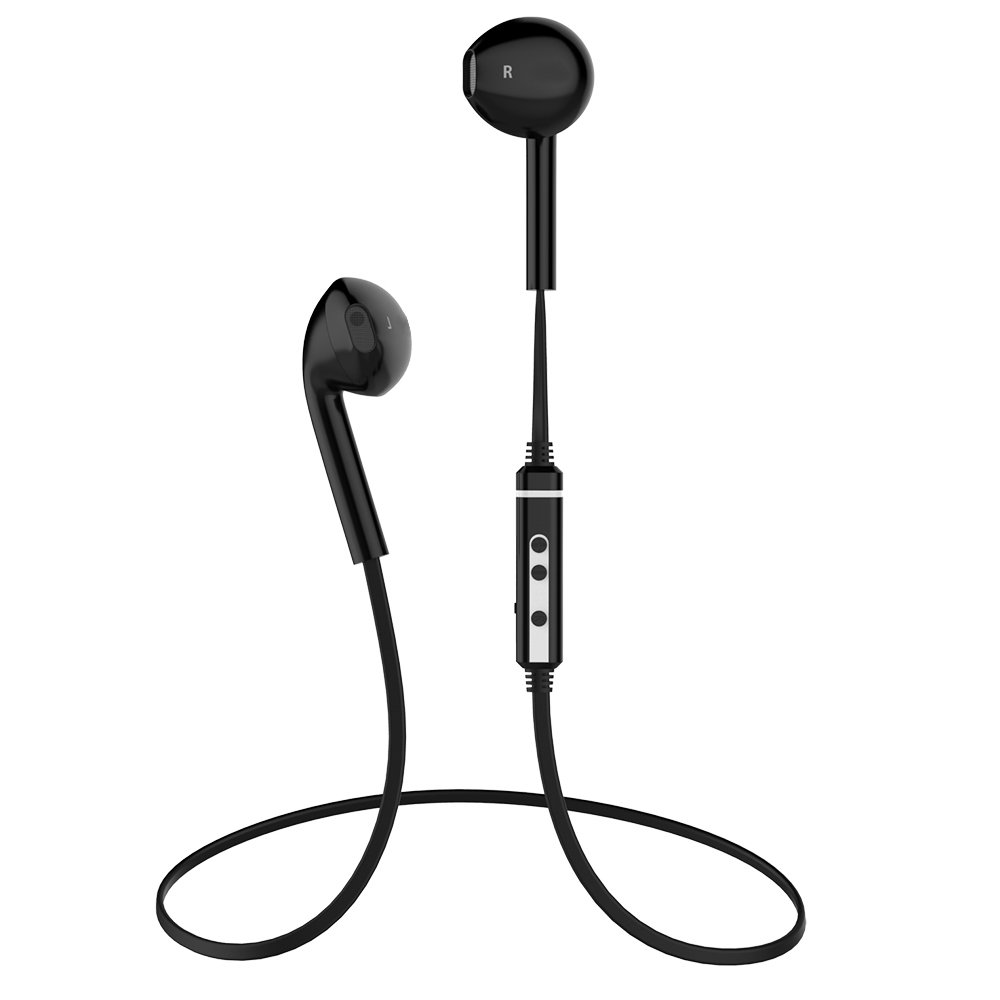 Auriculares Bluetooth 4.1, Auriculares Inalámbricos con Micrófono y Reducción de Ruido, Hi-Fi Estéreo Manos libres In-ear Cascos bluetooth para Smartphones (Negro)