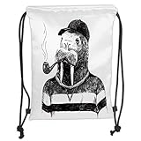 Custom Printed Drawstring Backpacks Bags,Indie,Hand