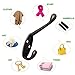 Topspeeder 9 Pieces Heavy Duty Coat Hooks Robe Hat Retro Wall Mounted Decorative Cloth Hanger with 20 pieces Screws Copper Color