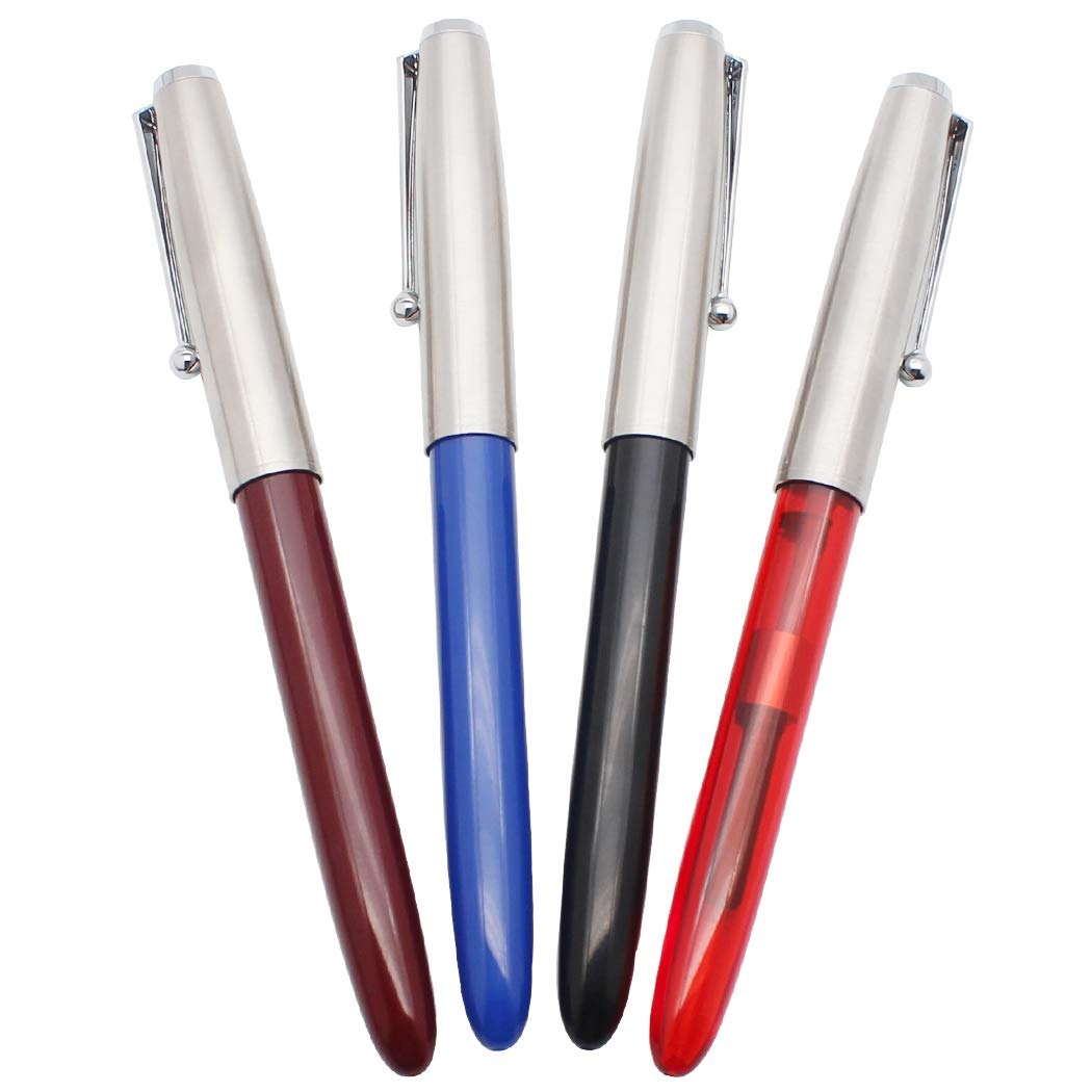 Gullor 4 Pieces Extra Light Fountain Pen Fine Nib with Ink Converter