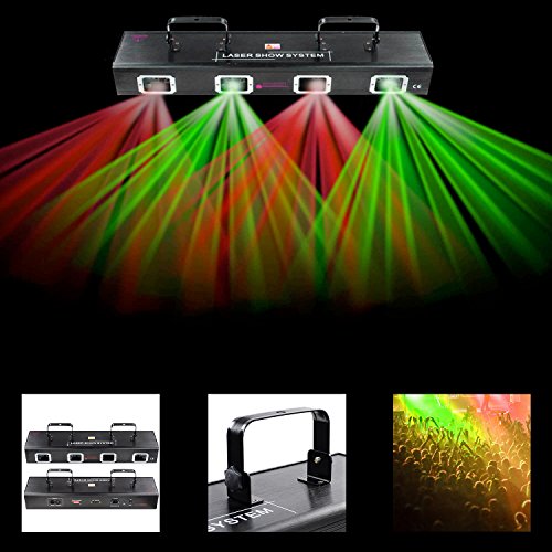 Buy Koval Inc. 4 Lens RG Laser Stage Light DMX Disco Lighting System (Red/Green Lighting) Online