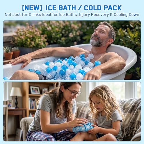 Reusable Ice Cubes – 300-Pack, BPA-Free Plastic, Non-Melting, No Water Down, Ideal for Whiskey, Cocktails, Parties & Outdoor Drinks (300)
