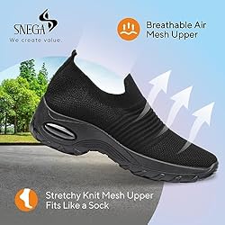 SNEGA Slip On Walking Shoes for Women - Fashion Non