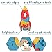 OXEMIZE Wooden Puzzles for Toddlers Space Rocket Kids Wooden Blocks and Trailer Toys Preschool Educational Toys Color sorter Puzzle Set for All Children, Boys and Girls Ages 3 4 5 to 8 Years Old