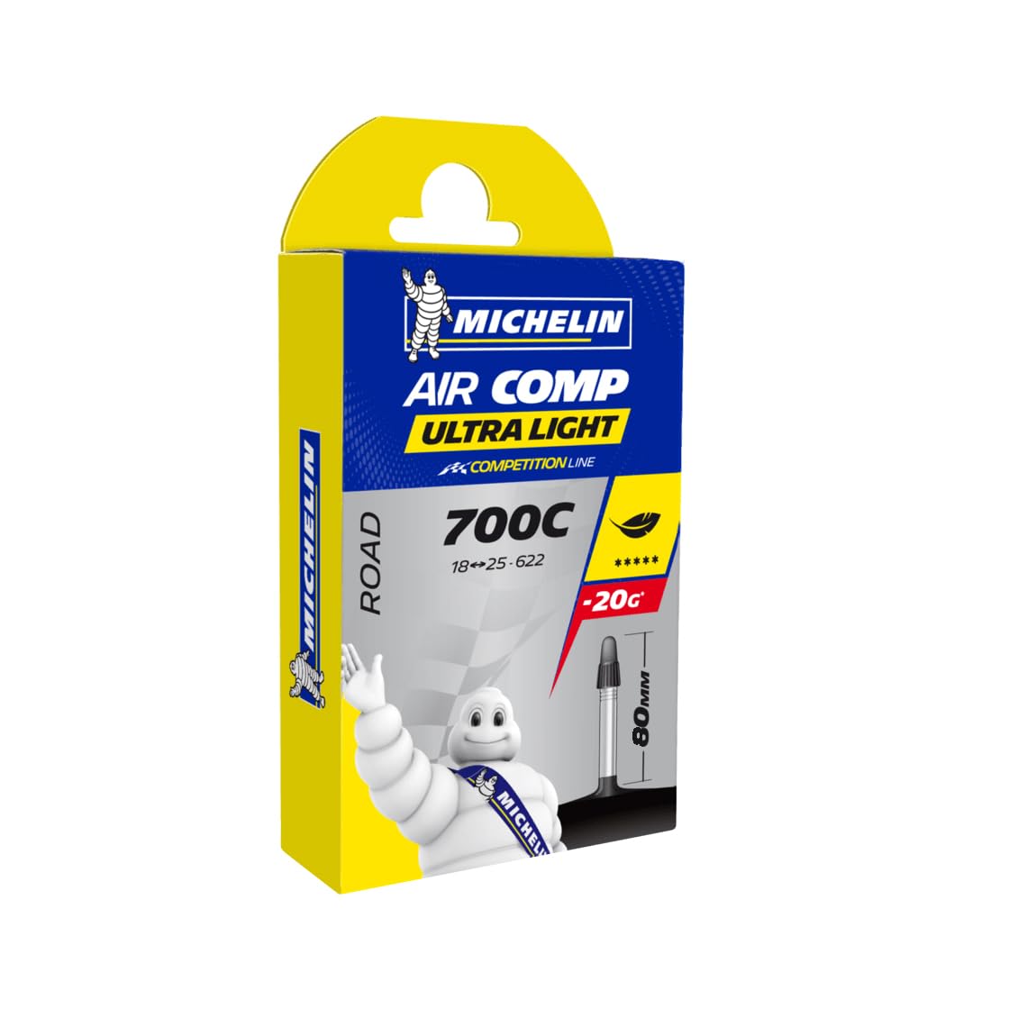 Michelin Aircomp Ultralite PV Tube - Black, 60 mm
