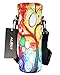 AUPET Water Bottle Carrier, Insulated Neoprene Case, 1000ML, Adjustable Shoulder Strap, Great for Stainless Steel and Plastic Bottles (Colorful Tree)