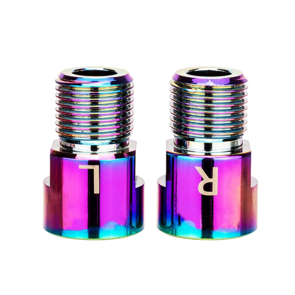 ANCLLO 1 Pair Extended 20mm/0.79in Mountain Road Bicycle Pedals Extension Chrome-Molybdenum Steel Fit 9/16 in Threaded Pedals Bike For MTB Road Street Bicycle Pedal,Colorful