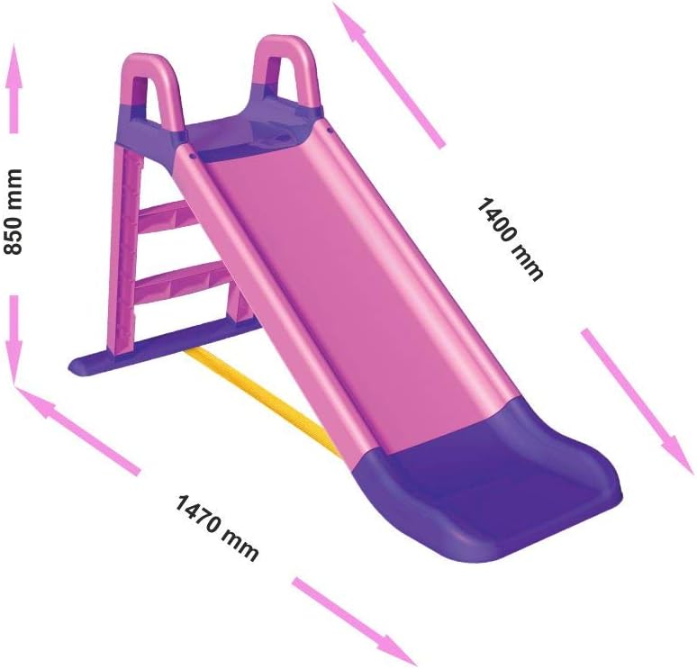 miwido Childrens Plastic Slide, Kids Fun,Superb Slide, Garden Slide, Indoor - Outdoor Slide - EU Certification - Nice Slide (Pink Purple)