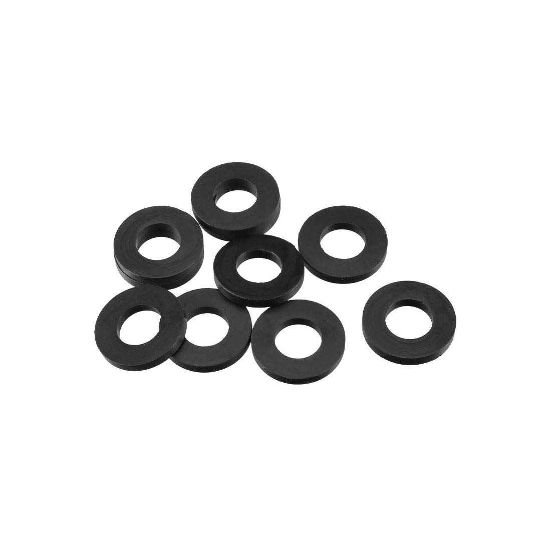 sourcingmap Rubber Flat Washers 16mm OD 8mm ID 2mm Thickness for Faucet Pipe Water Hose, Pack of 10
