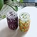 Fermentation Weights, 6 Pack Glass Fermentation Weights Fermenting Weights Pickling Weights with Handle for Wide Mouth Mason Jars to Make Sauerkraut, Kimchi, Pickles (Jars not Included)