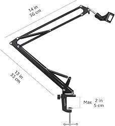 Amazon Basics Heavy-Duty Microphone Desk Arm Stand