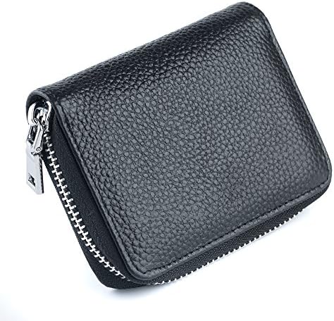 Onstro Accordion Zipper Wallet for Women RFID Blocking Genuine Leather Slim Credit Card Holder