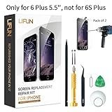 Screen Replacement for iPhone 6 Plus 5.5'' in Black,Including All Tools,Instruction,2 Screen Protectors, Repair Kit With Digitizer LCD Touch Screen Frame Assembly (Black, iPhone 6 Plus)