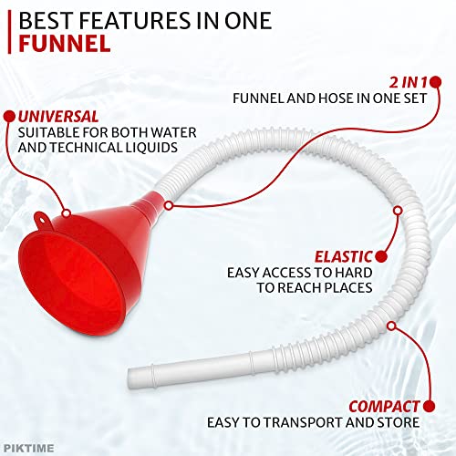 Large Funnel Wide Mouth Plastic Funnel Oil Funnel for Oil Change
