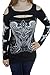 Bling Rhinestone Cross Fleur De Lis Wings Peekaboo Open Cold Shoulder New Top