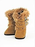 Brown Buckle Boots for Dolls - Fits 18