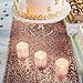 Haperlare 12 x 108 inch Sparkly Sequin Rose Gold Table Runner Glitter Rose Gold Sequin Tablecloth Rectangle Sequin Table Runner for Home Birthday Christmas Party Banquet Wedding Table Decoration