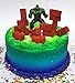 Super Hero Hulk Birthday Cake Topper Set with Figure and Decorative Accessories (Unique Design)