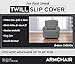 Home Fashion Designs Printed Twill Recliner Slipcover. One Piece Stretch Recliner Cover. Strapless Recliner Cover for Living Room. Brenna Collection Slipcover. (Recliner, Charcoal)