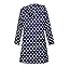Rain Coat,Waterproof Raincoat,Portable Rain Poncho for Unisex,Women Polka Dot with Pockets (Navy)