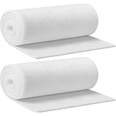 Pangda 2 Pcs 6 x 4.83 ft Double Sided Fusible Foam Stabilizer 2 Sided Flexible Foam Stabilizer Soft and Reliable White Iron-on Non-Woven Fusible Interfacing for Sewing Tote Bags Purses Quilting