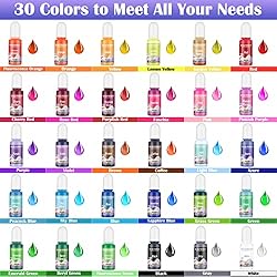 30 Colors Epoxy Resin Pigment-Transparent Liquid