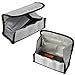 Fireproof Cash Bag Water and Explosion Reistant Jewelry Box for Lipo Battery Storage 7.3 x 3.0 x 2.6 Inches