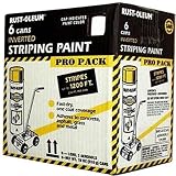 Rust-Oleum P2593849 18-Ounce Spray Paint Striping Paint Contractor, White, 6 Pack