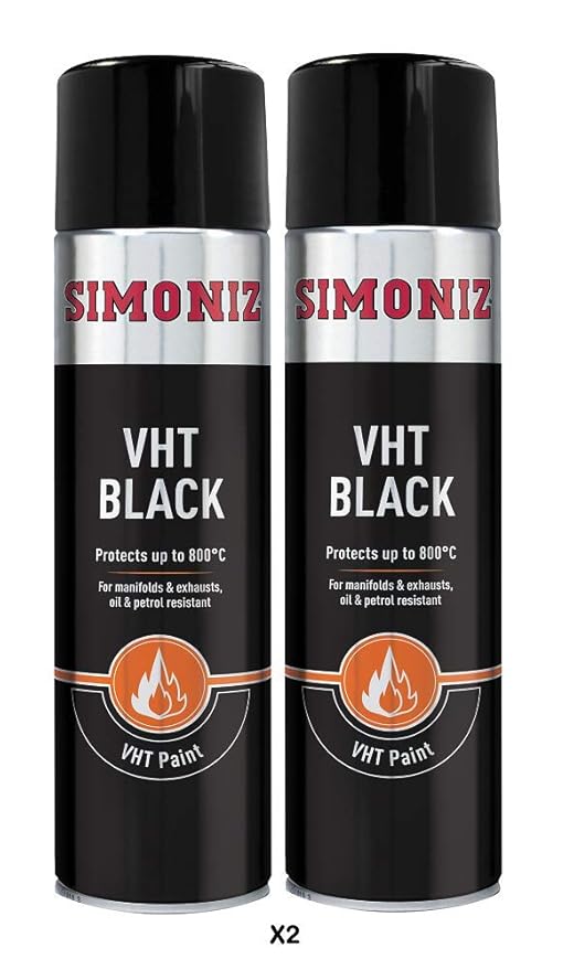 Simoniz Black VHT Spray Paint 2x 500ml Amazon.co.uk Car & Motorbike