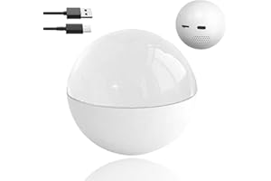 DASHENRAN Morpheorb 3D Ultrasound Crystal, 2.7inch 3D Crystal Ball Ultrasound with Electronic Display Sound, Personalized Custom Digital Photo Video Player with Digital & Heartbeat Display (White)