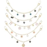 PH PandaHall 5pcs Decorative Bag Chains 10.7~13 inch Purse Strap Extender 5 Style Purse Handbag Charm Golden Purse Handle Chains Decor with Clasp for Crossbody Shoulder Tote Bag Handbag Purse Clutch