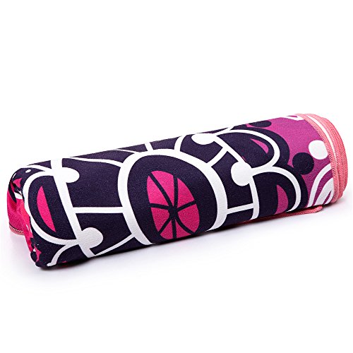 Yoga Towel - Fremous Non Slip Yoga Mats with Corner Pocket Design(72"x25")- Skidless Microfiber Bikram Hot Yoga Towel - Perfect For Hot Yoga, Fitness , Pilates, Sport&Outdoors (flower)