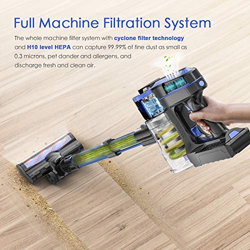 APOSEN Cordless Vacuum Cleaner, 24KPa Powerful Suction 250W Brushless