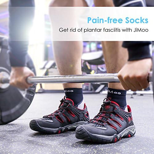 JiMoo Plantar Fasciitis Sock, Socks with Arch Support Compression Socks Offer Ankle Support to Relieve Plantar Fasciitis, Arch Pain, Heel Pain,Alternative for Night Splint (1 pair)
