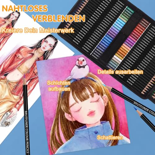Melifluo 72-Piece Colouring Pencil Set, with 1 Colouring Book, Portable Premium Zipped Case The coloured pencil set is perfect for adults and artists for sketching, shading and doodling.