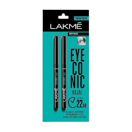Lakme Eyeconic Kajal Twin Pack, Black