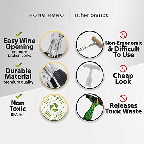 image for Home Hero Wine Opener Wine Bottle Opener - Wing Corkscrew Wine Opener 