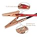 DROK Jumper Wires with Alligator Clips Electrical - 10pcs 45mm Large Pure Copper 19.6 inches/50cm Test Leads with Alligator Clips for Multimeter Electrical Testing