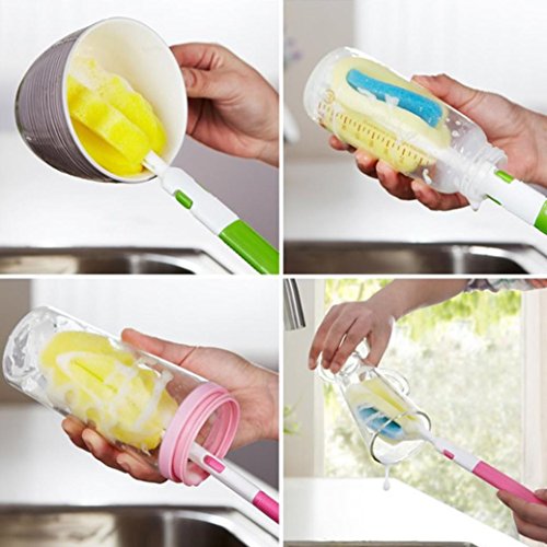 Ankola Sponge Brush, Sponge Brush For Wineglass Bottle Coffe Tea Glass Cup Kitchen Cleaning Tool (112.6'', Random)
