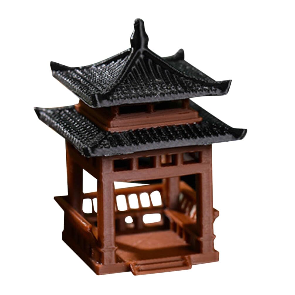 Photo 1 of *ONLY FRONT PIECE* BESPORTBLE Mini Pagoda Statue Miniature Japanese Fairy Garden Pavilion Figurine for Flower Vase Micro Landscape Asian Zen Garden Home Aquarium Dollhouse Decoration