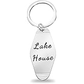 TGBJE Lake House Gift Key To The Lake House Owner Keychain Gift New Lake House Gift Vintage Motel Inspired Keychain