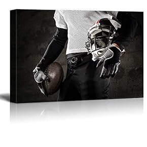 Canvas Prints Wall Art - American Football Uniform | Modern Wall Decor/Home Decoration Stretched Gallery Canvas Wrap Giclee Print. Ready to Hang - 12" x 18"