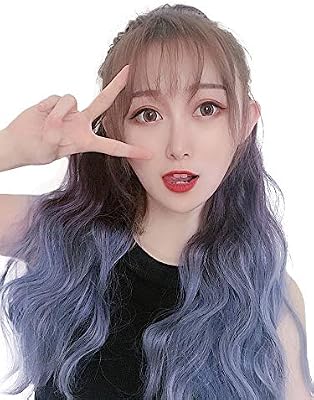 Grab The Ponytail Wig Female Long Hair Gradient Color Corn Hot