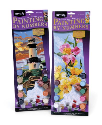 Reeves 17-1/4-Inch by 6-1/4-Inch Tall Paint by Number Kit, Peruvian Lily - Thumbnail 2
