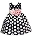 Hotone Baby Girls'  Polka Dot Flower Fancy Dress - 5-6 Years - Navy Blue
