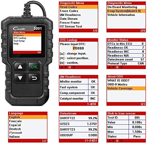 Launch-Creader 3001 Code Reader Can Bus Car Engine Diagnostic Scanner This Product Is An Entry-Level Personal Car Maintenance Diagnostic Tool