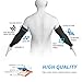 Cooling Compression Sports Arm Sleeve [2 PK] [White & Black] w/ 99% UV Protection for Outdoor Activities (Golf, Training, Cycling, etc)