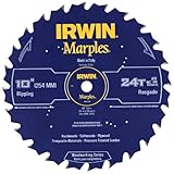 Irwin Tools  1807366 Marples Laser Cut 10-Inch 24-Tooth Alternate Tooth Bevel Circular Saw Blade
